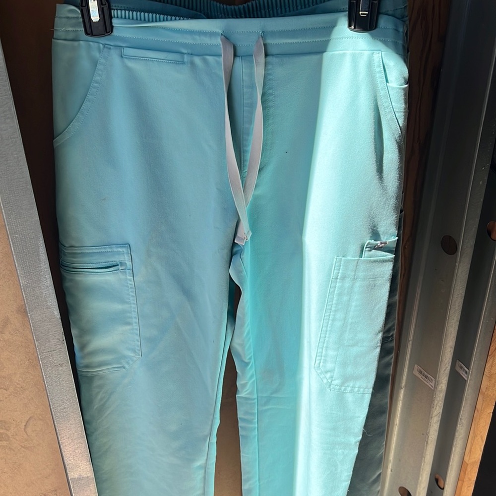 Light Blue/Teal Figs Scrubs Gem